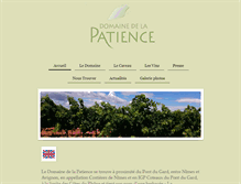 Tablet Screenshot of domaine-patience.com